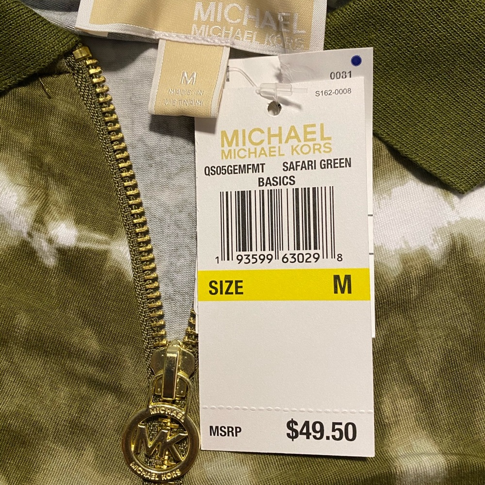 Michael Kors Tye Dye Collar Zip Tee - Picture 12 of 12